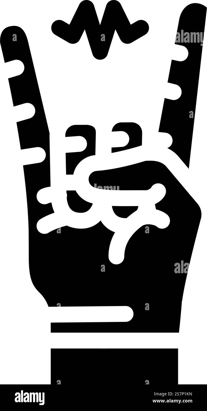 rock and roll retro music glyph icon vector. rock and roll retro music sign. isolated symbol illustration. rock and roll retro music glyph icon vector illustration Stock Vector