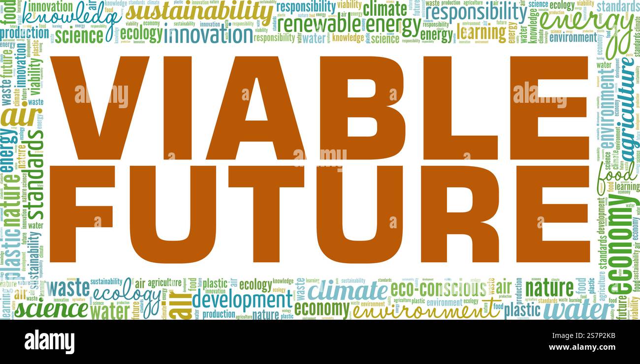 Viable Future conceptual vector illustration word cloud isolated on ...