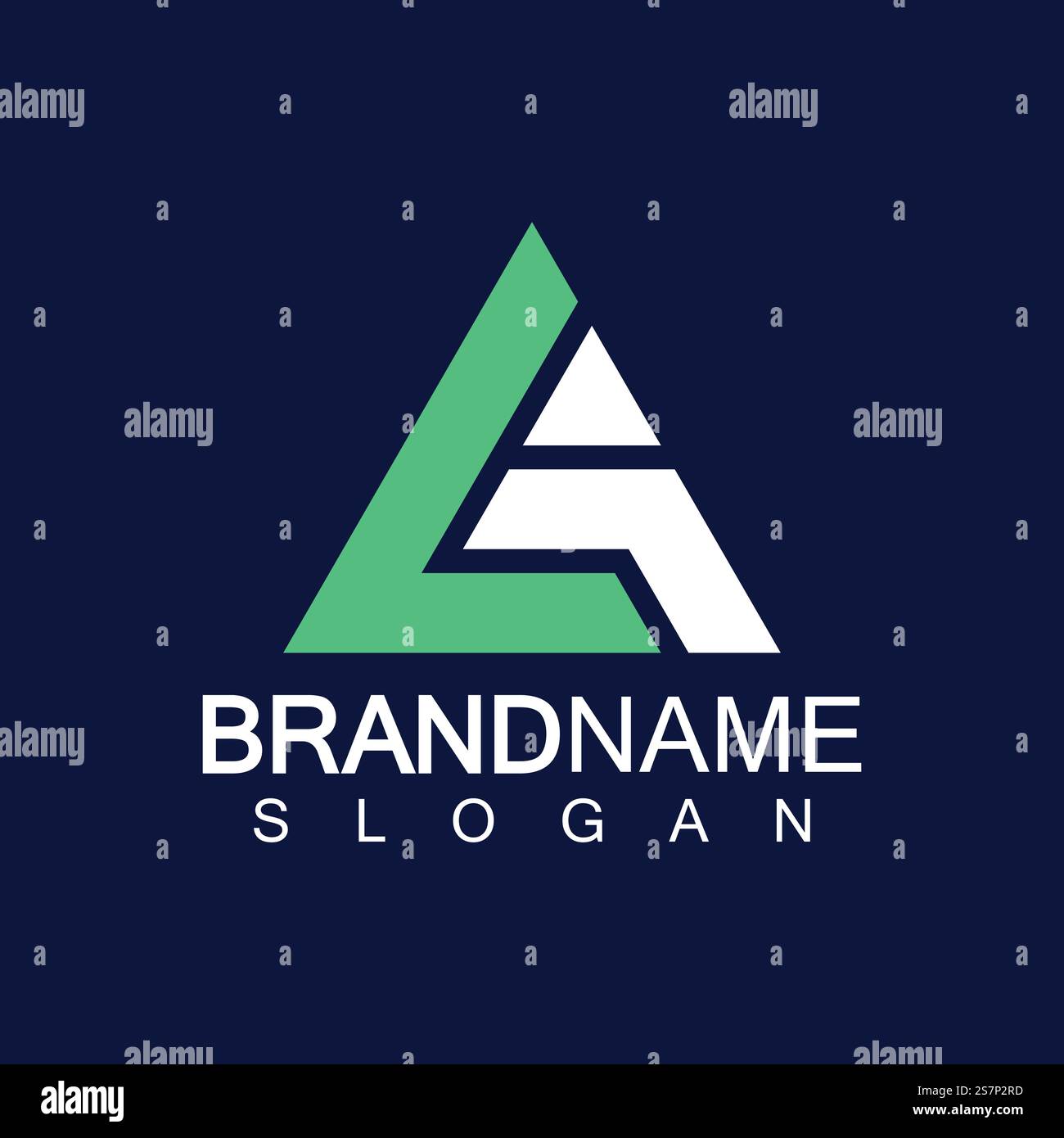 Creative letter LA triangle shape monogram logo Stock Vector Image ...