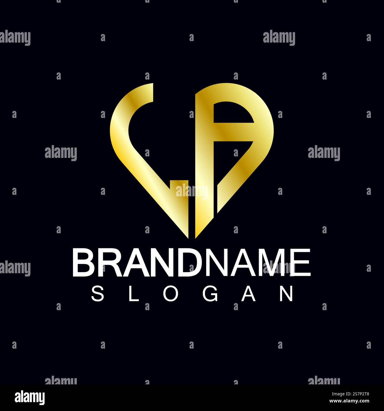 La Sign Lettering Initial Letters LA Logo Design Vector Template Stock Vector Image & Art ...