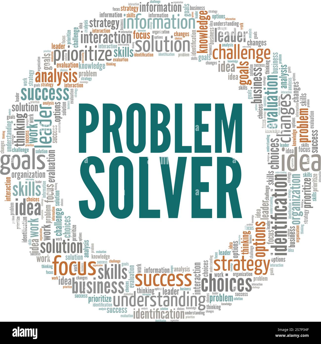 Problem Solver conceptual vector illustration word cloud isolated on