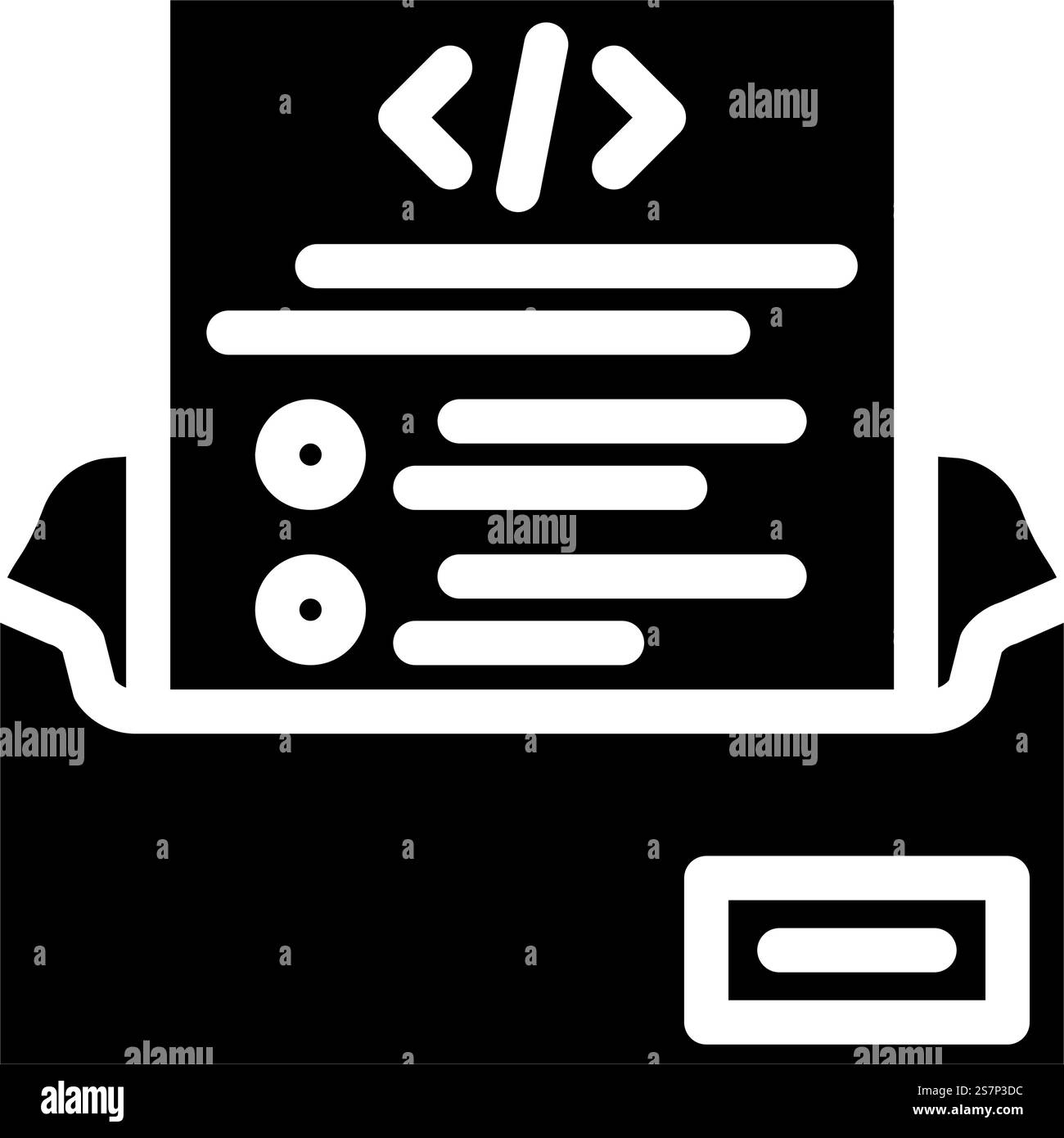 technical writing software glyph icon vector. technical writing software sign. isolated symbol illustration. technical writing software glyph icon vector illustration Stock Vector