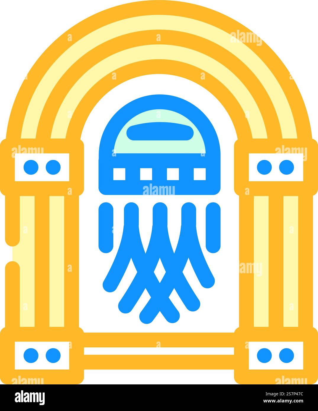 jukebox retro music color icon vector. jukebox retro music sign ...