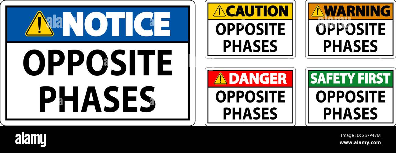 Danger Sign, Opposite Phases Stock Vector Image & Art - Alamy
