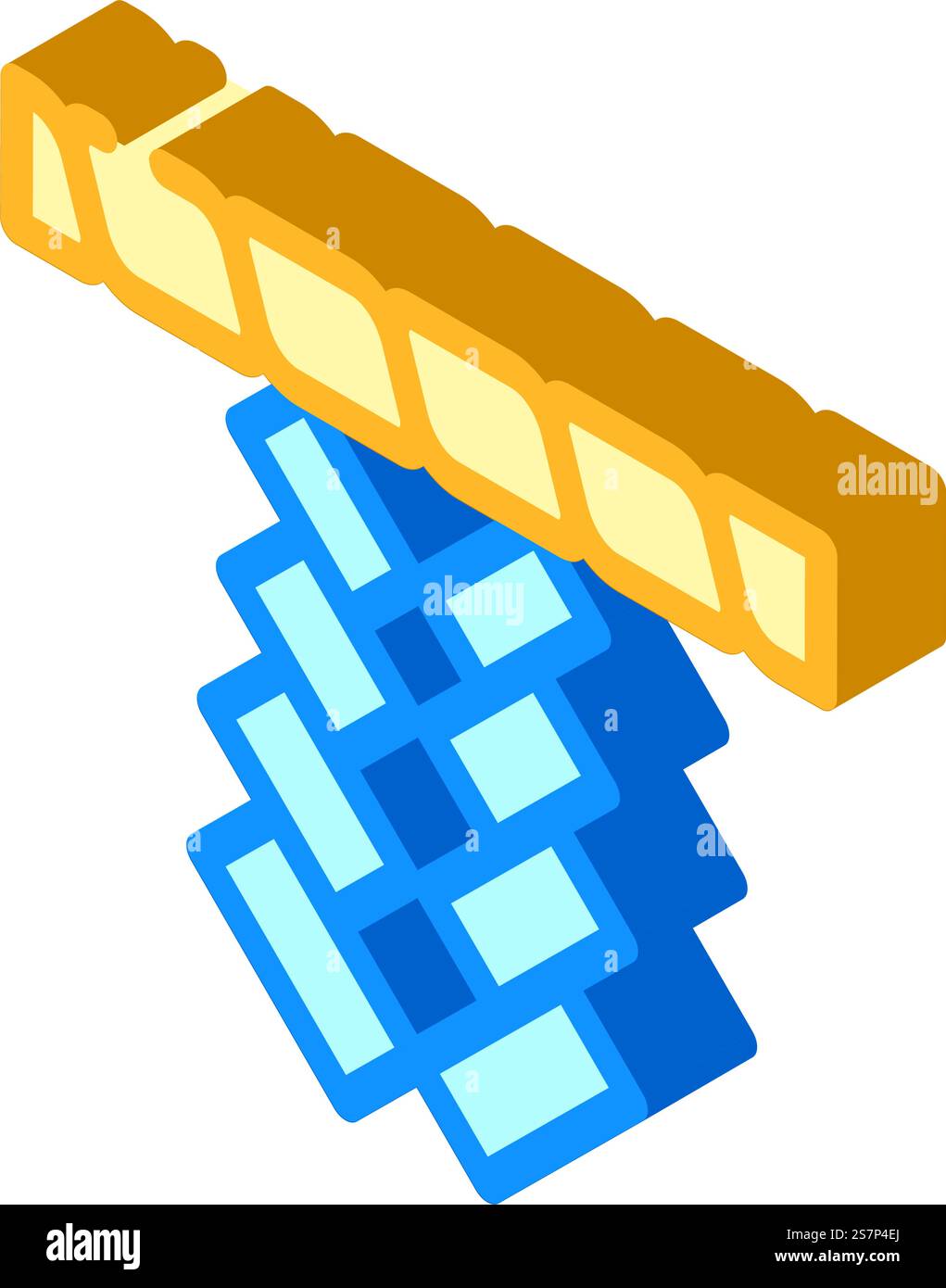 shide paper streamers shintoism isometric icon vector. shide paper ...