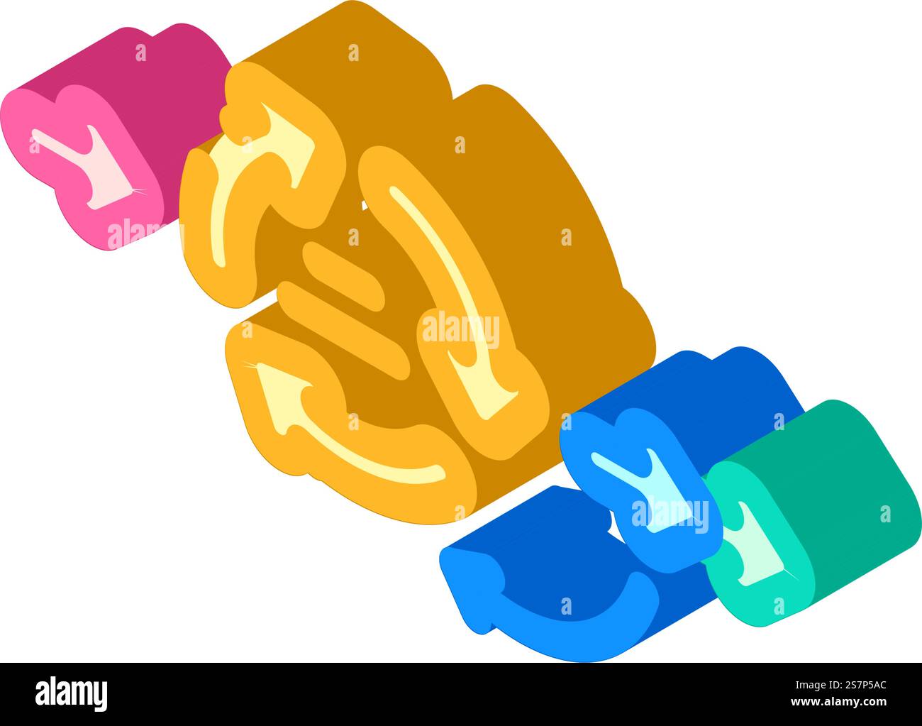 rapid application development software isometric icon vector. rapid application development software sign. isolated symbol illustration. rapid application development software isometric icon vector illustration Stock Vector