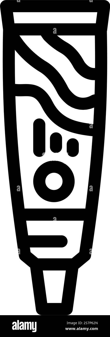 toothpaste hygiene line icon vector. toothpaste hygiene sign. isolated ...