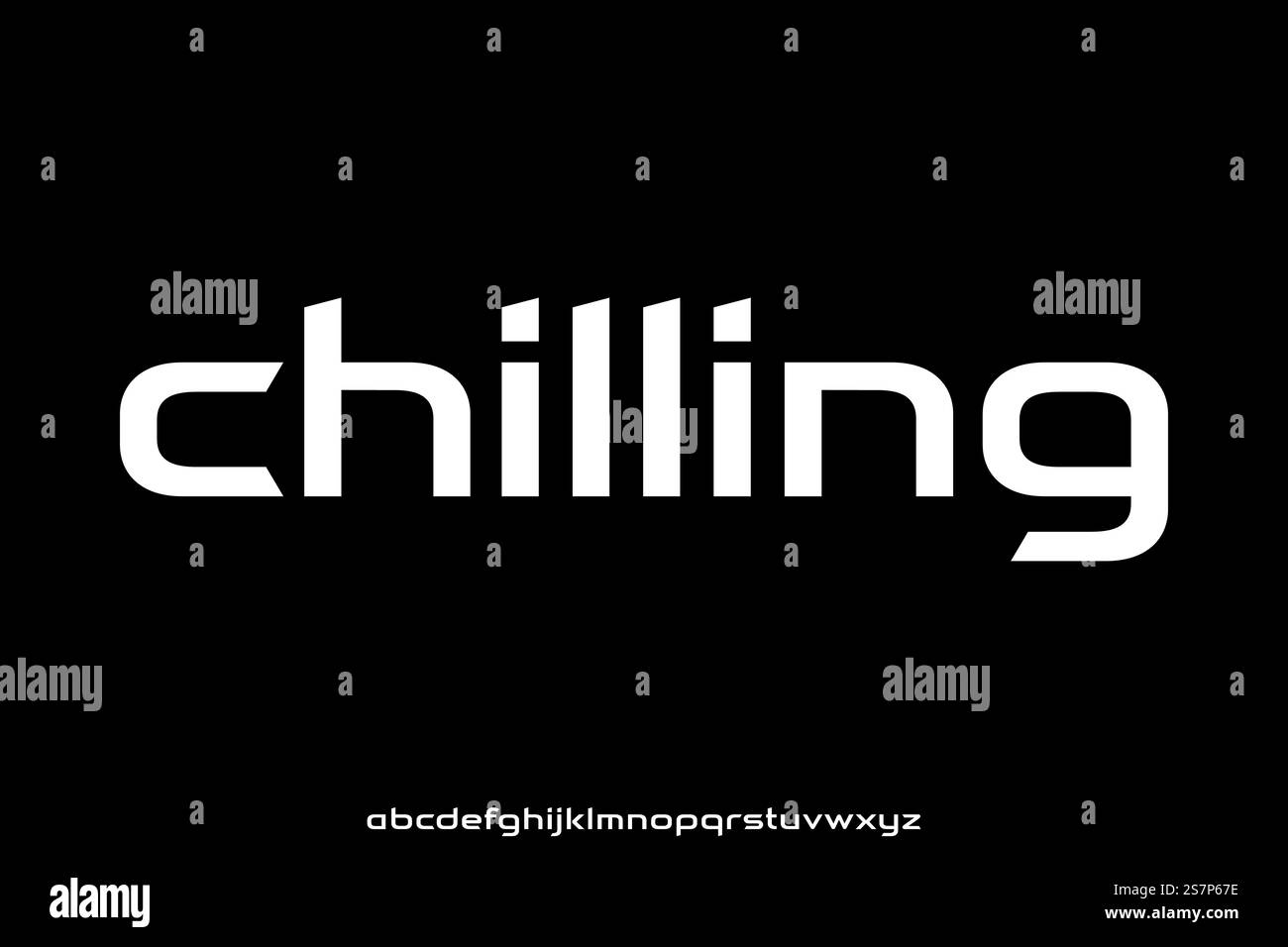 Modern clean lowercase display font vector Stock Vector
