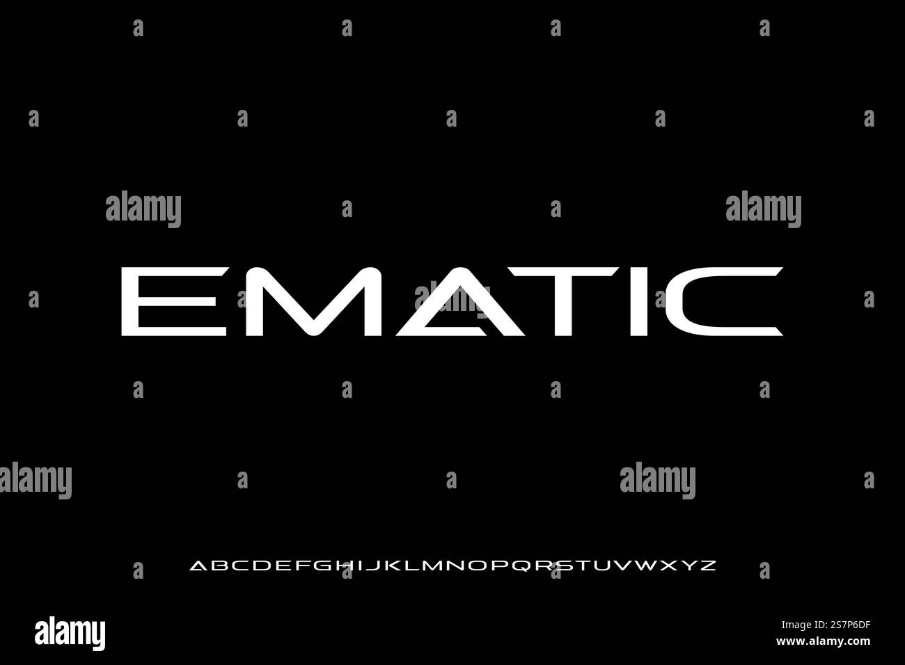 Modern futuristic extended display font vector Stock Vector