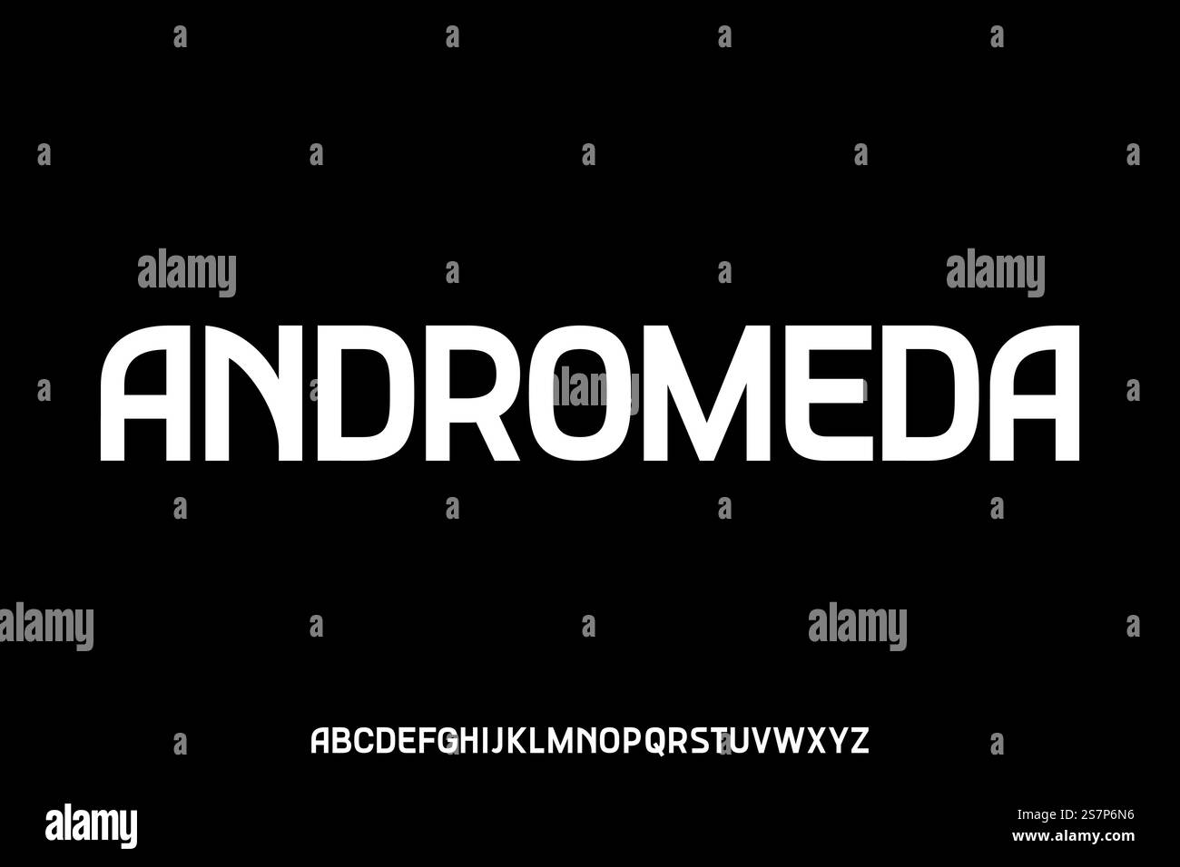 Modern unique sans serif display font vector Stock Vector