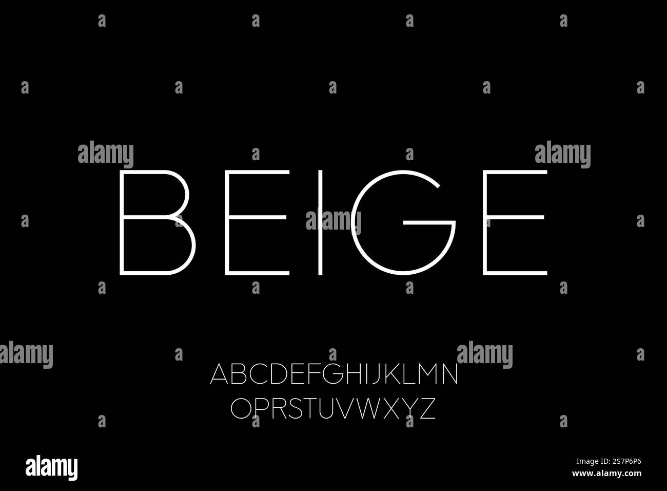 Elegant modern minimalist sans serif font vector Stock Vector