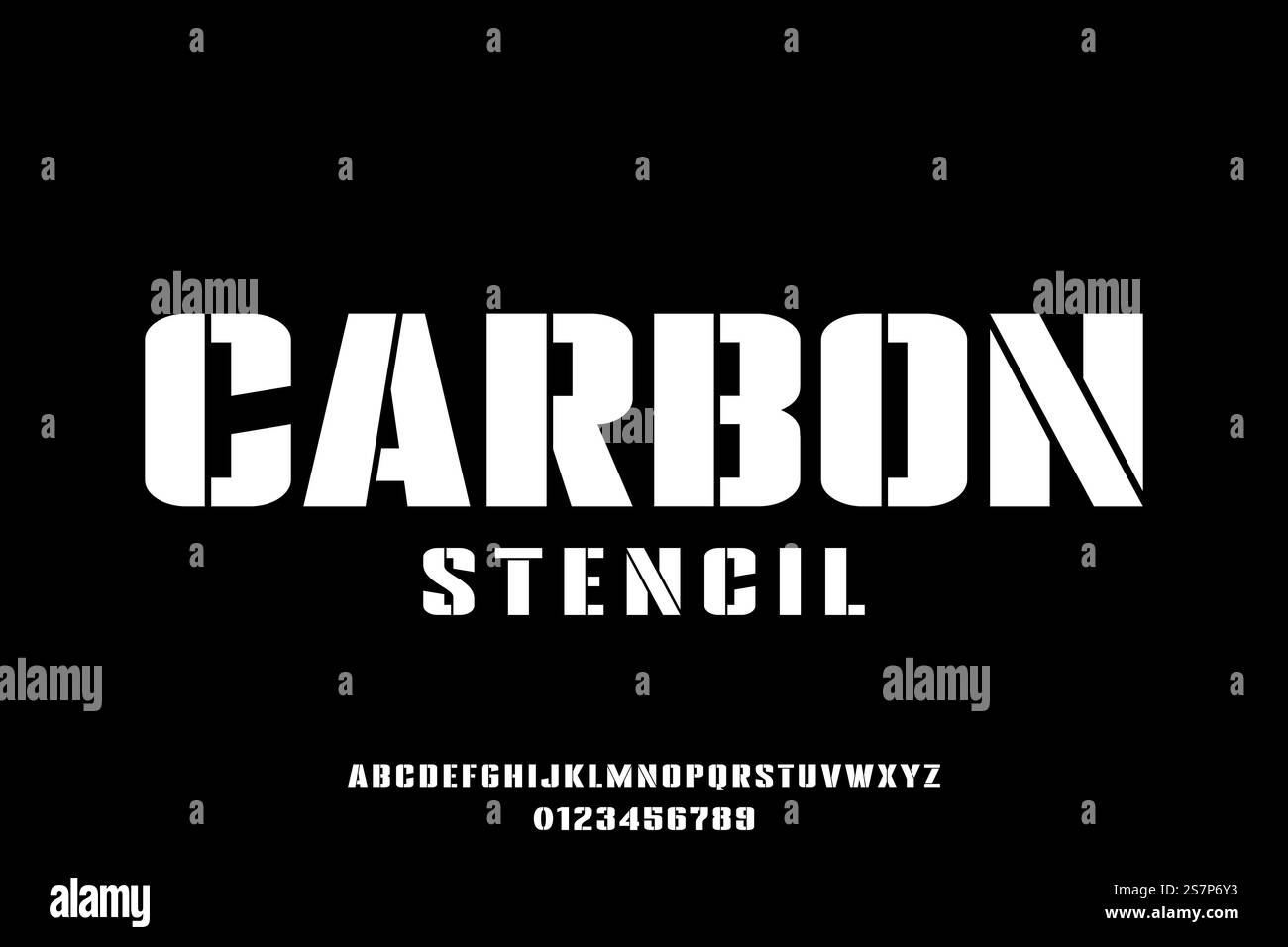 Thick stencil display font vector Stock Vector Image & Art - Alamy