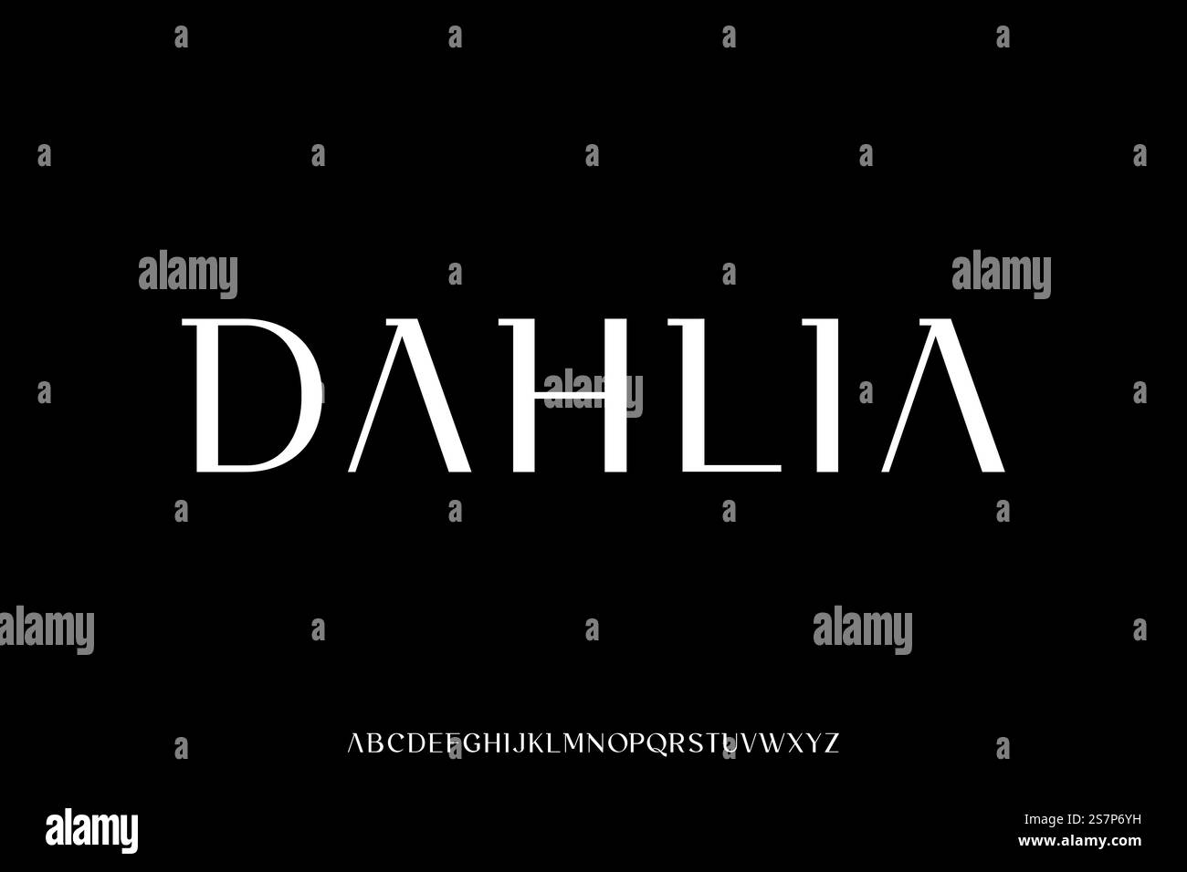 Beautiful and elegant display font vector Stock Vector
