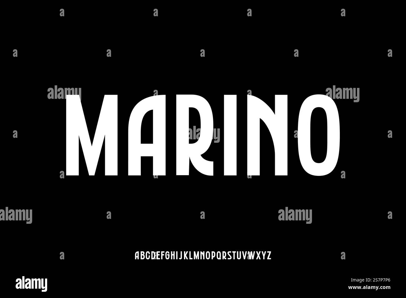 Bold retro sans serif display font vector Stock Vector