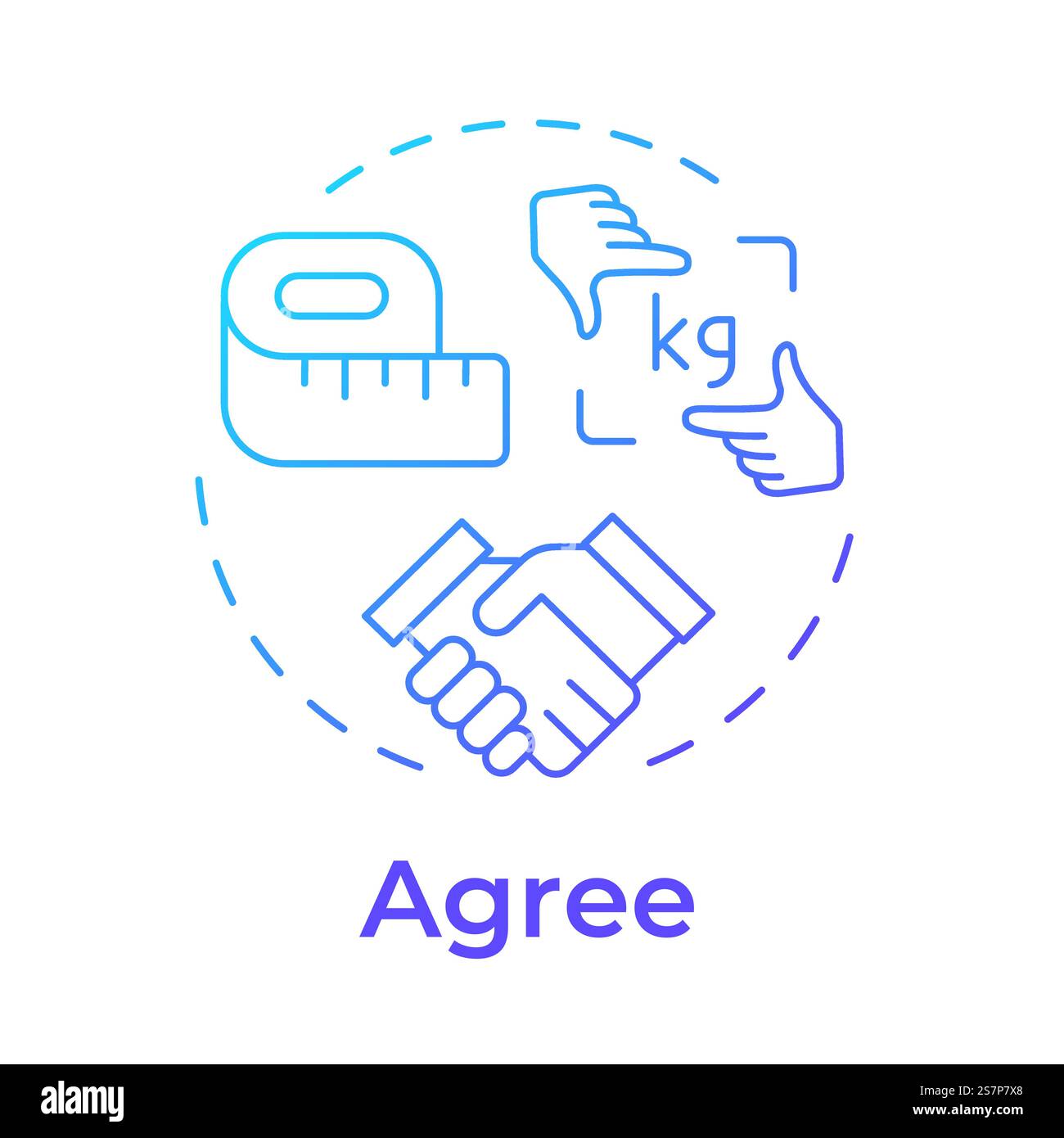 Agree blue gradient concept icon Stock Vector Image & Art - Alamy