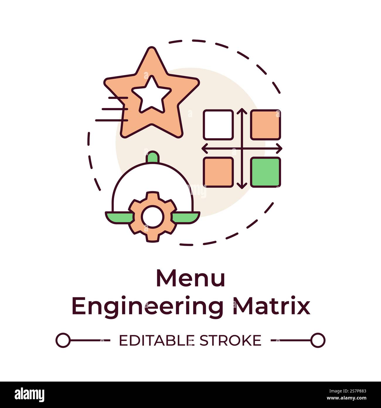 Redesign menu multi color concept icon Stock Vector