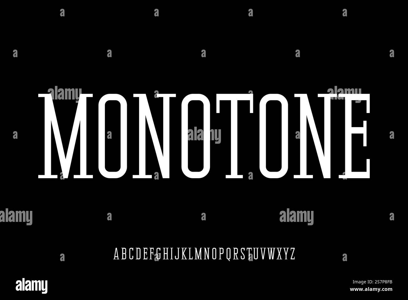 Elegant vintage condensed font vector Stock Vector