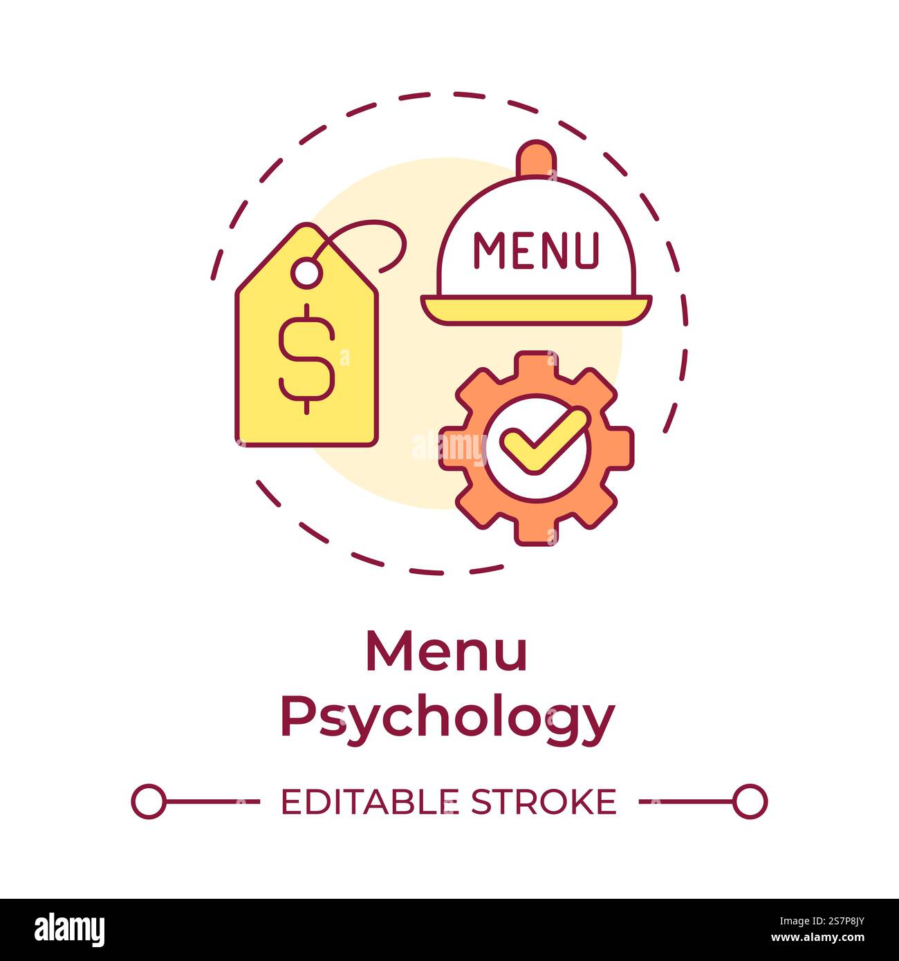 Restaurant inventory multi color concept icon Stock Vector