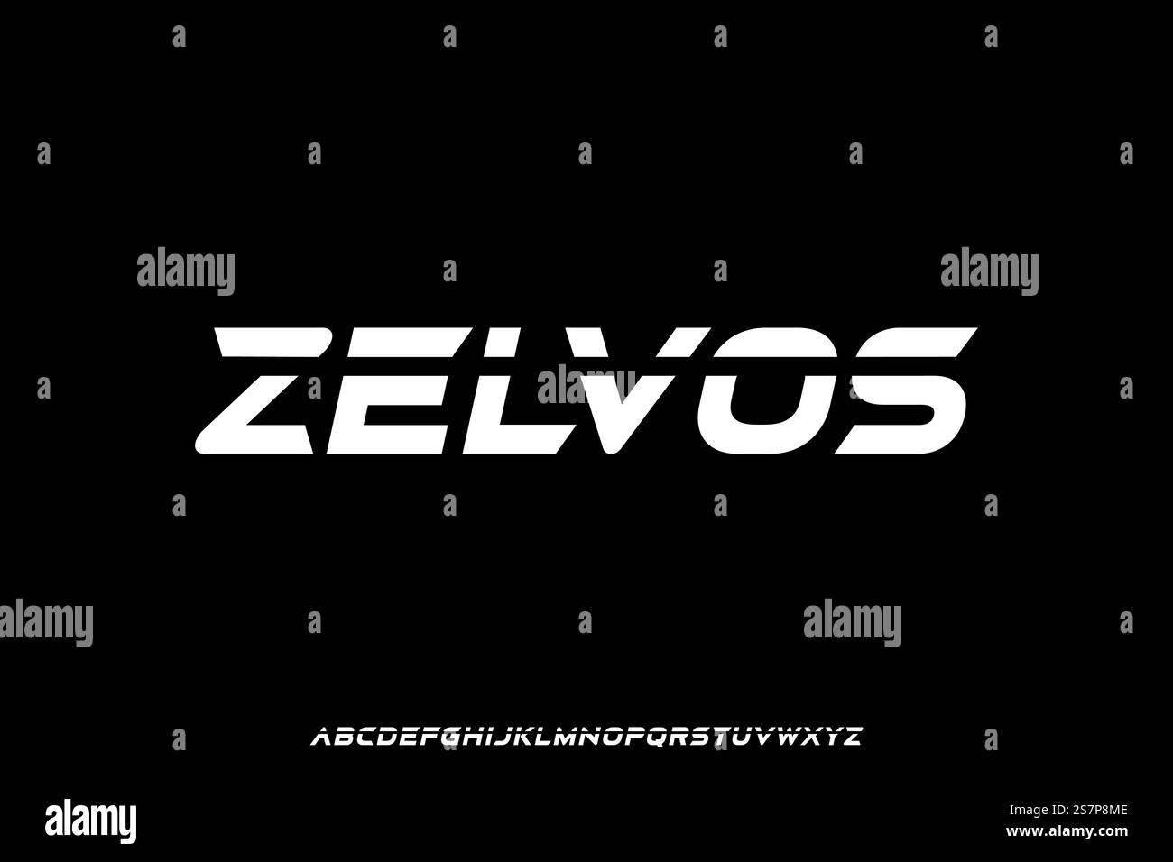 Modern futuristic display font vector Stock Vector