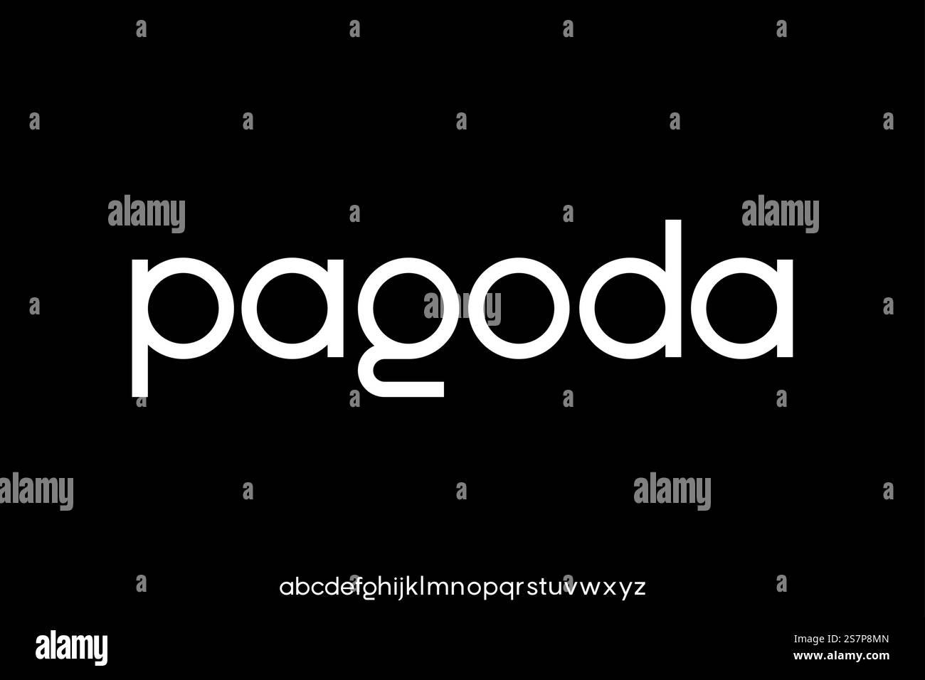 Modern clean unique lowercase sans serif display font vector Stock Vector