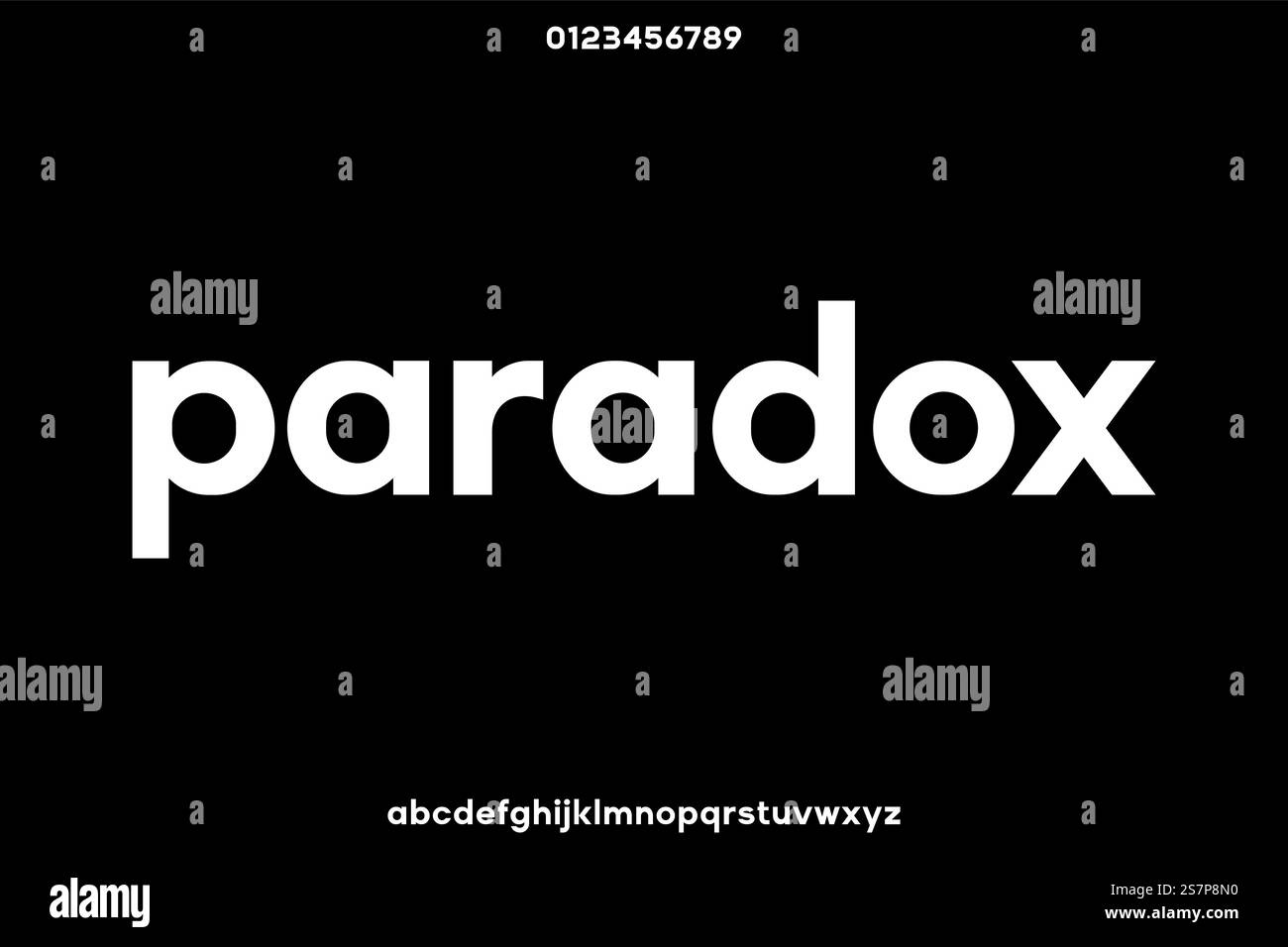 Modern clean lowercase sans serif font vector Stock Vector