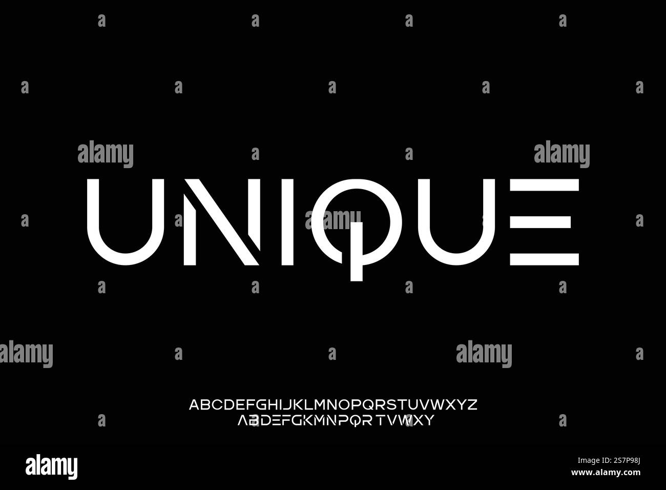 Creative modern alphabets display font vector with alternate Stock Vector