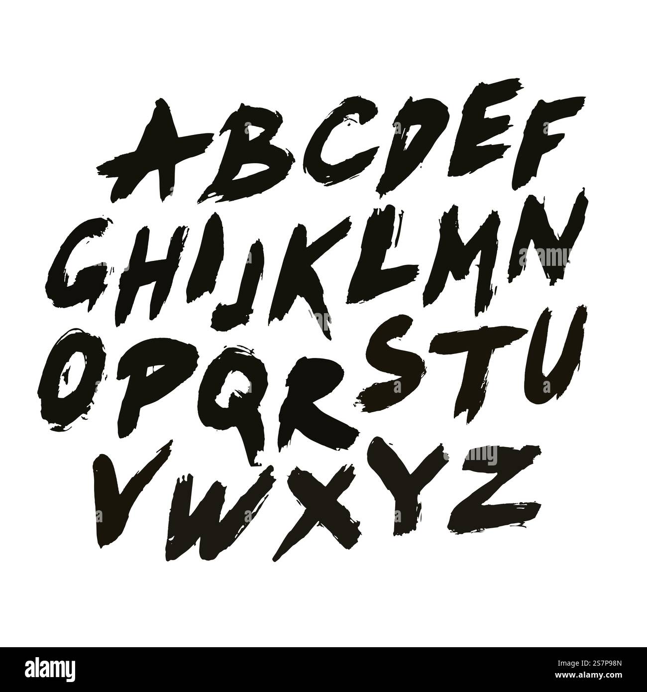 Hand written font. Hand drawn sans serif type. Grunge font for your ...