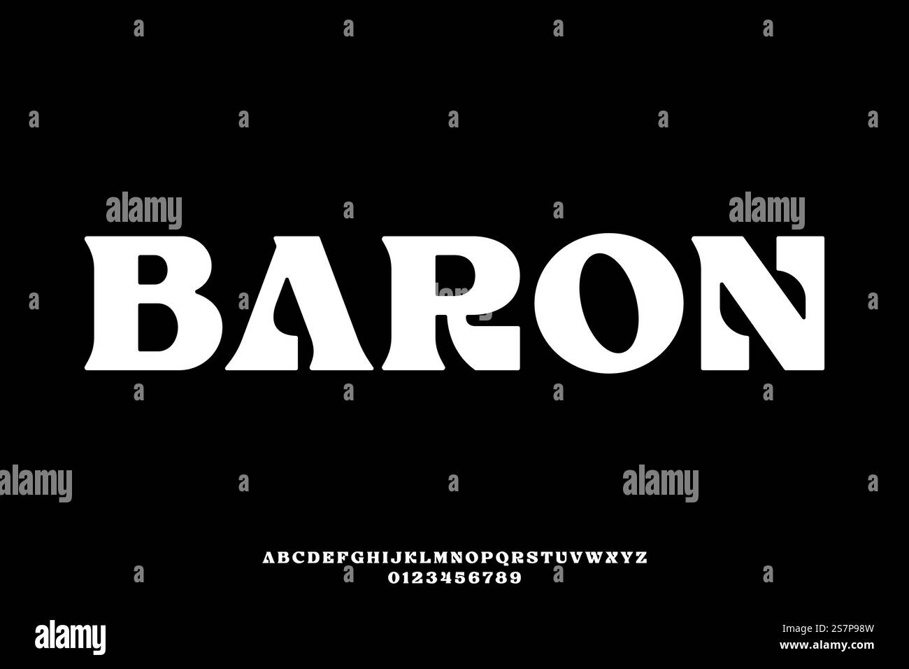 Unique thick decorative display font vector Stock Vector