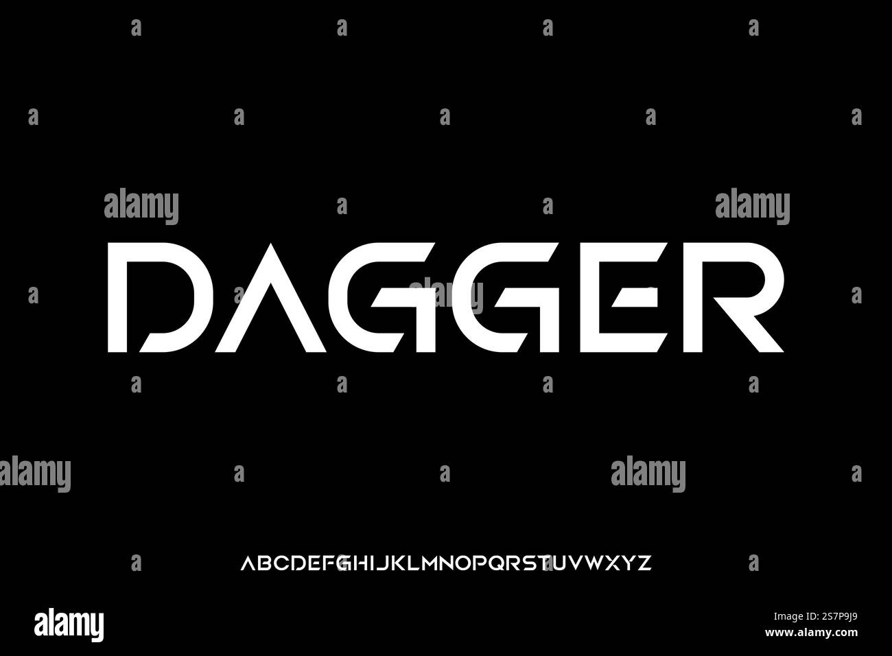 Modern abstract futuristic display font vector Stock Vector Image & Art ...
