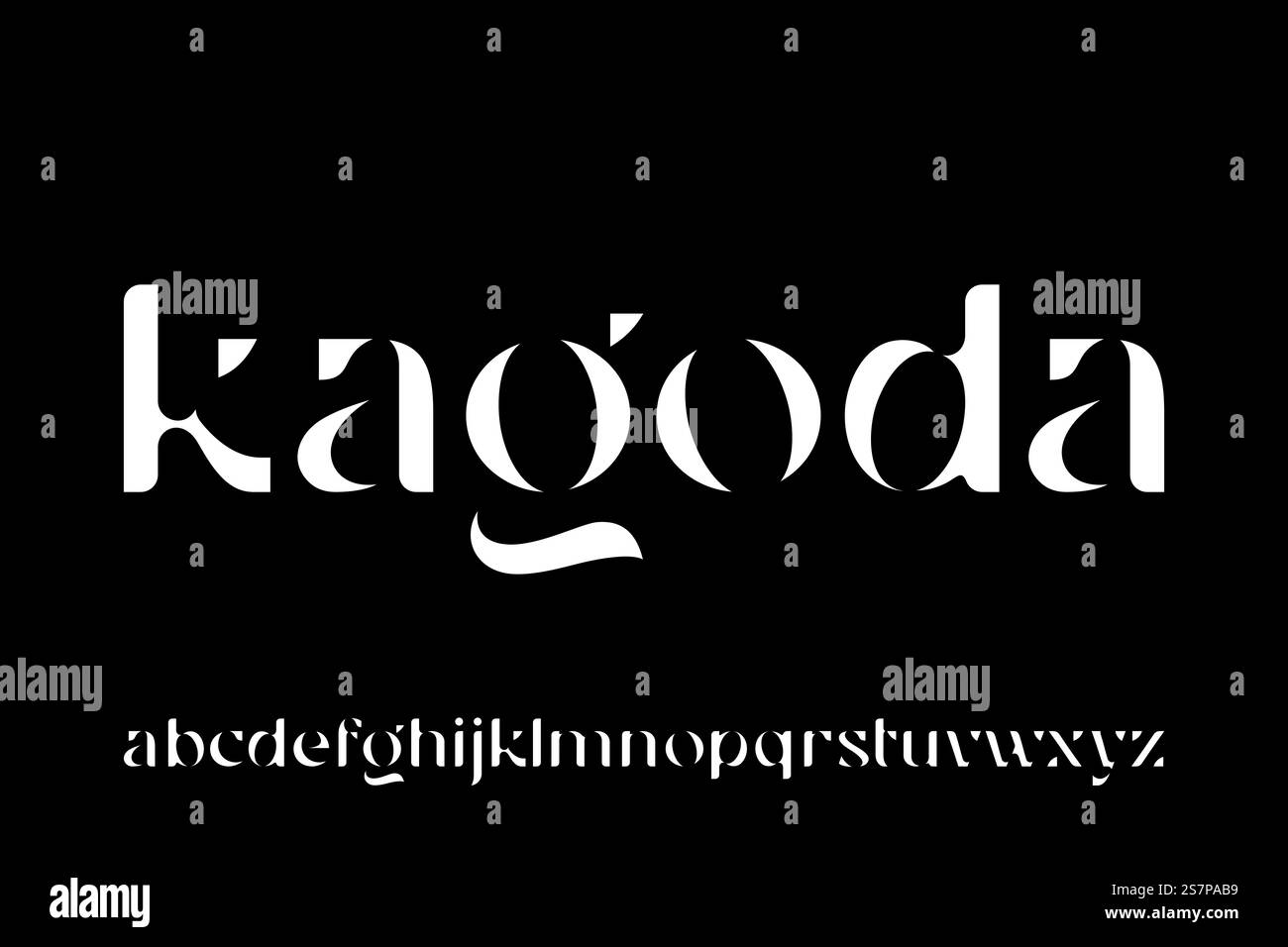 Elegant luxury abstract alphabets display font vector Stock Vector