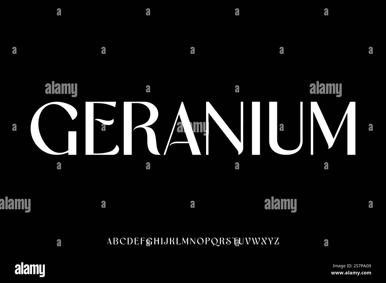 Beautiful curved display font vector Stock Vector