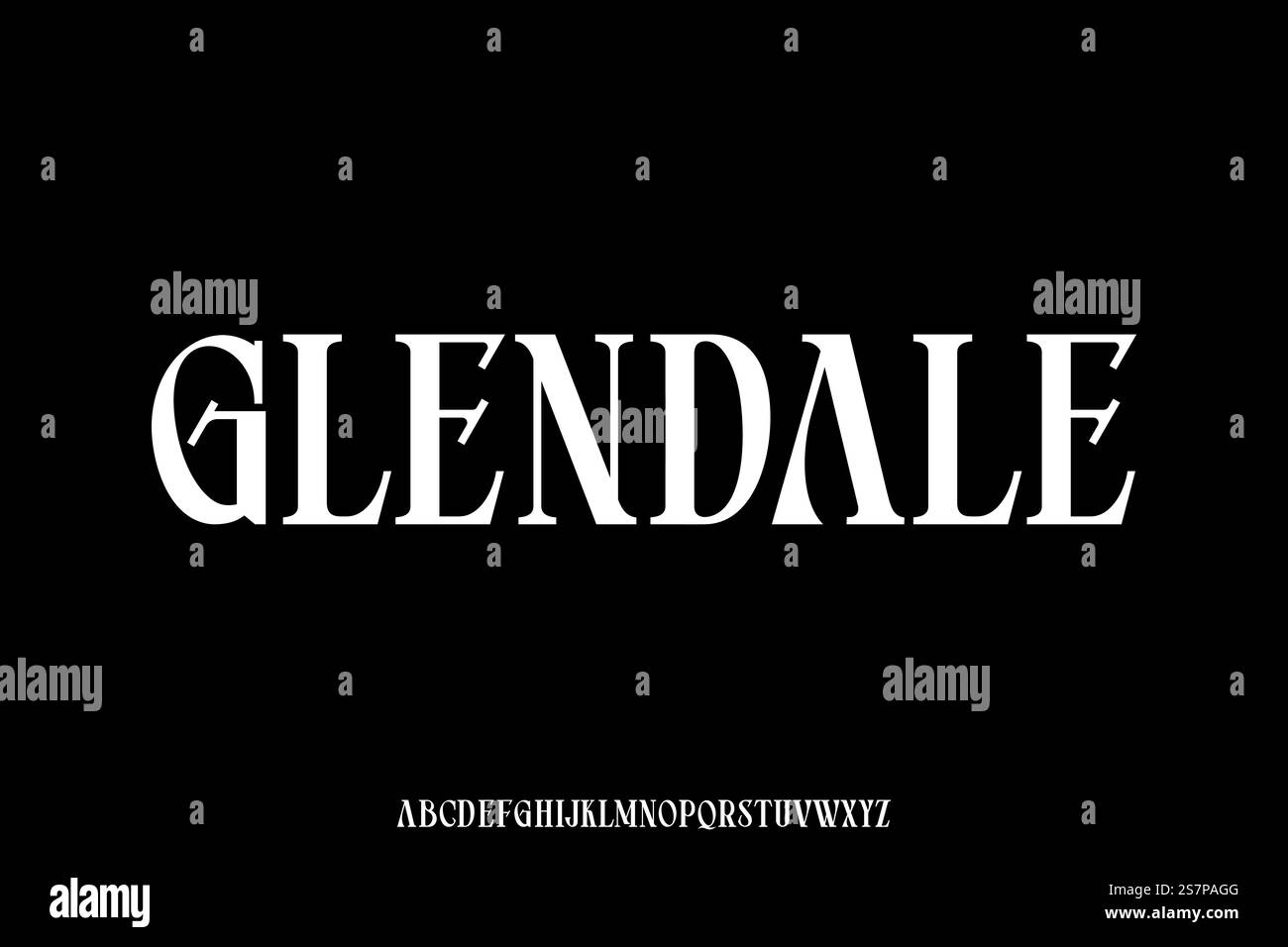 Attractive and unique serif style display font vector illustration Stock Vector