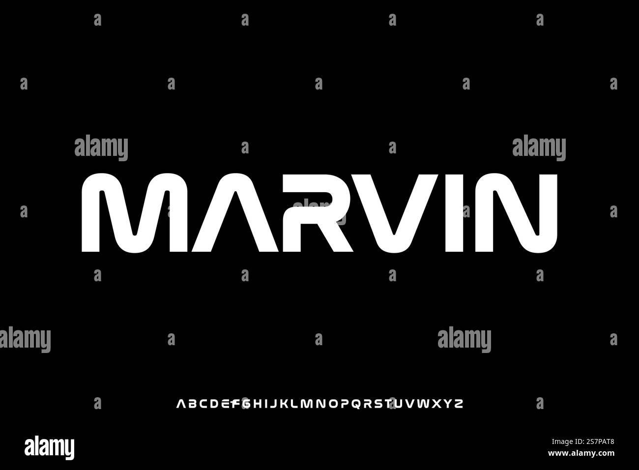 Modern unique sans serif display font vector Stock Vector