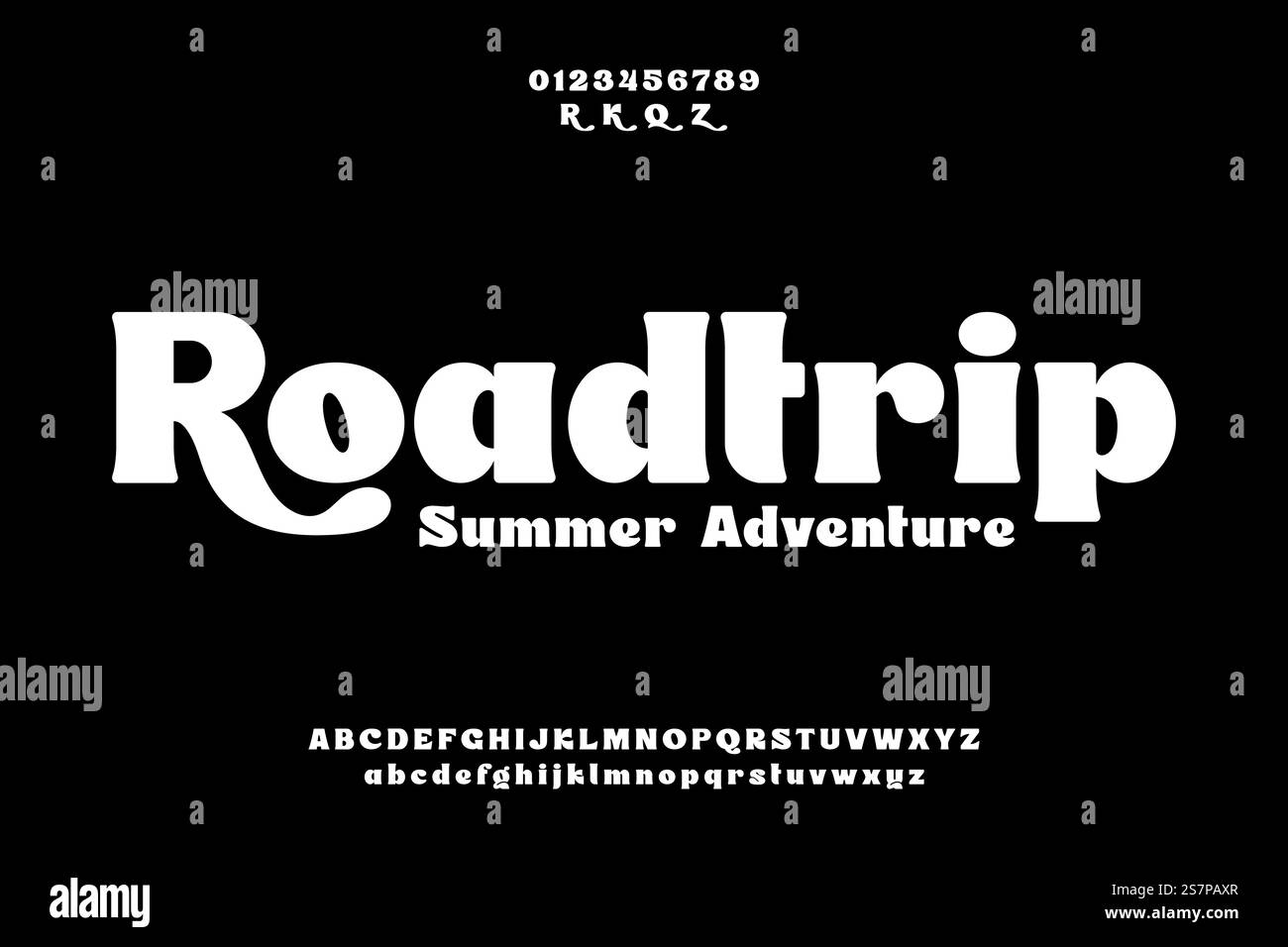 Retro alphabets display font vector with alternate Stock Vector