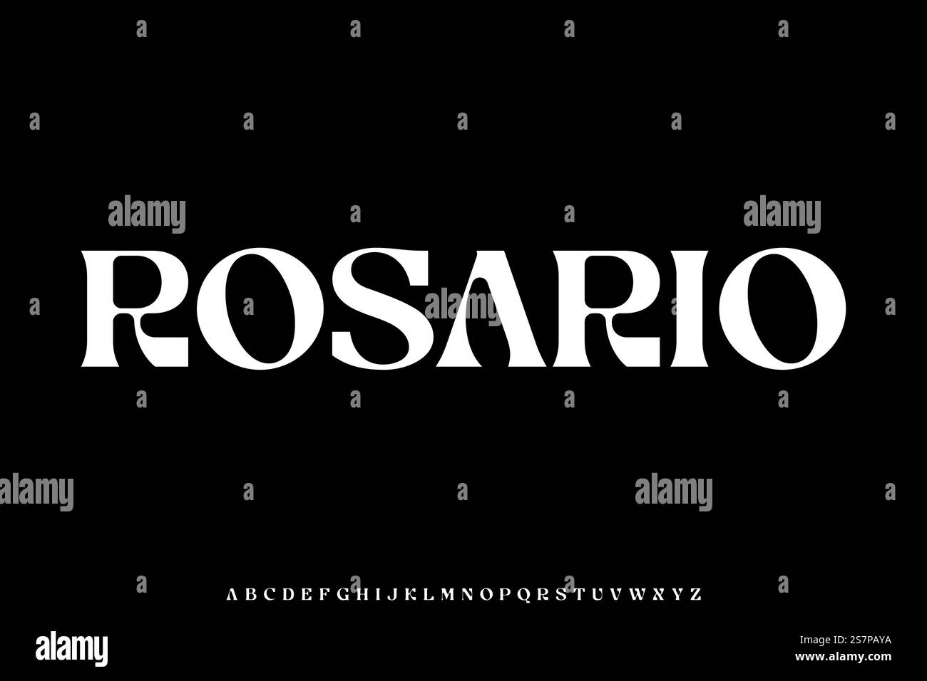 Unique decorative typography display font vector illustration Stock Vector