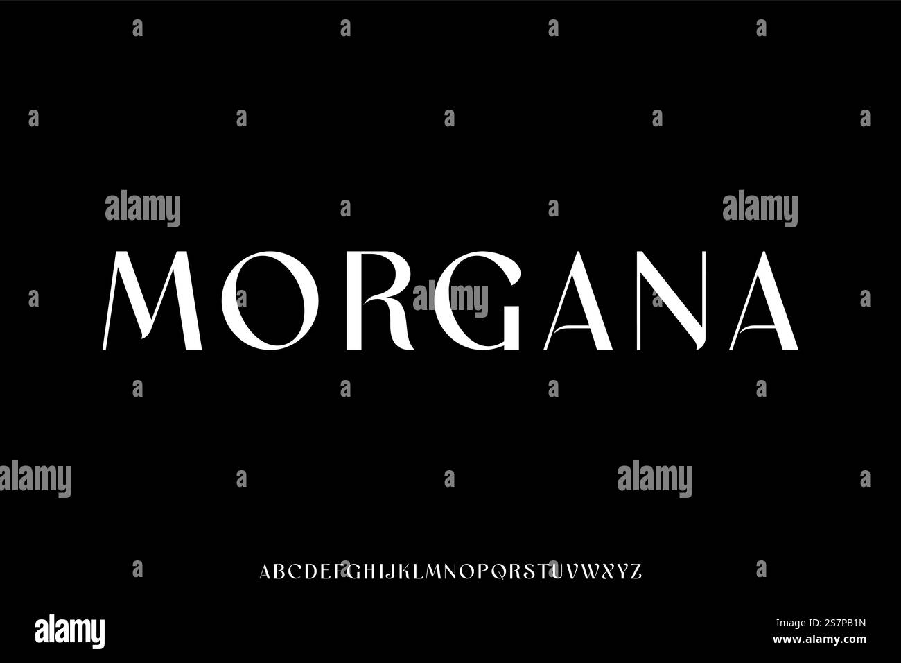 Elegant decorative display font vector Stock Vector