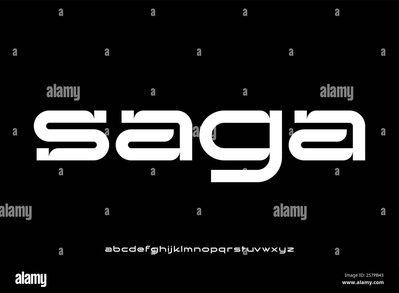 Modern wide grotesque display font vector illustration Stock Vector