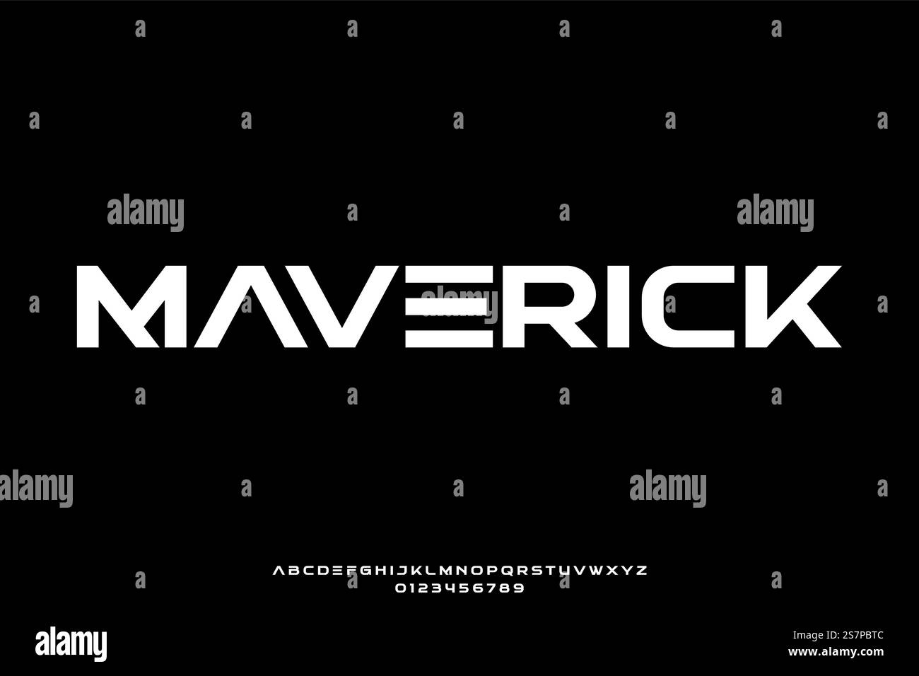 Modern abstract display font vector Stock Vector