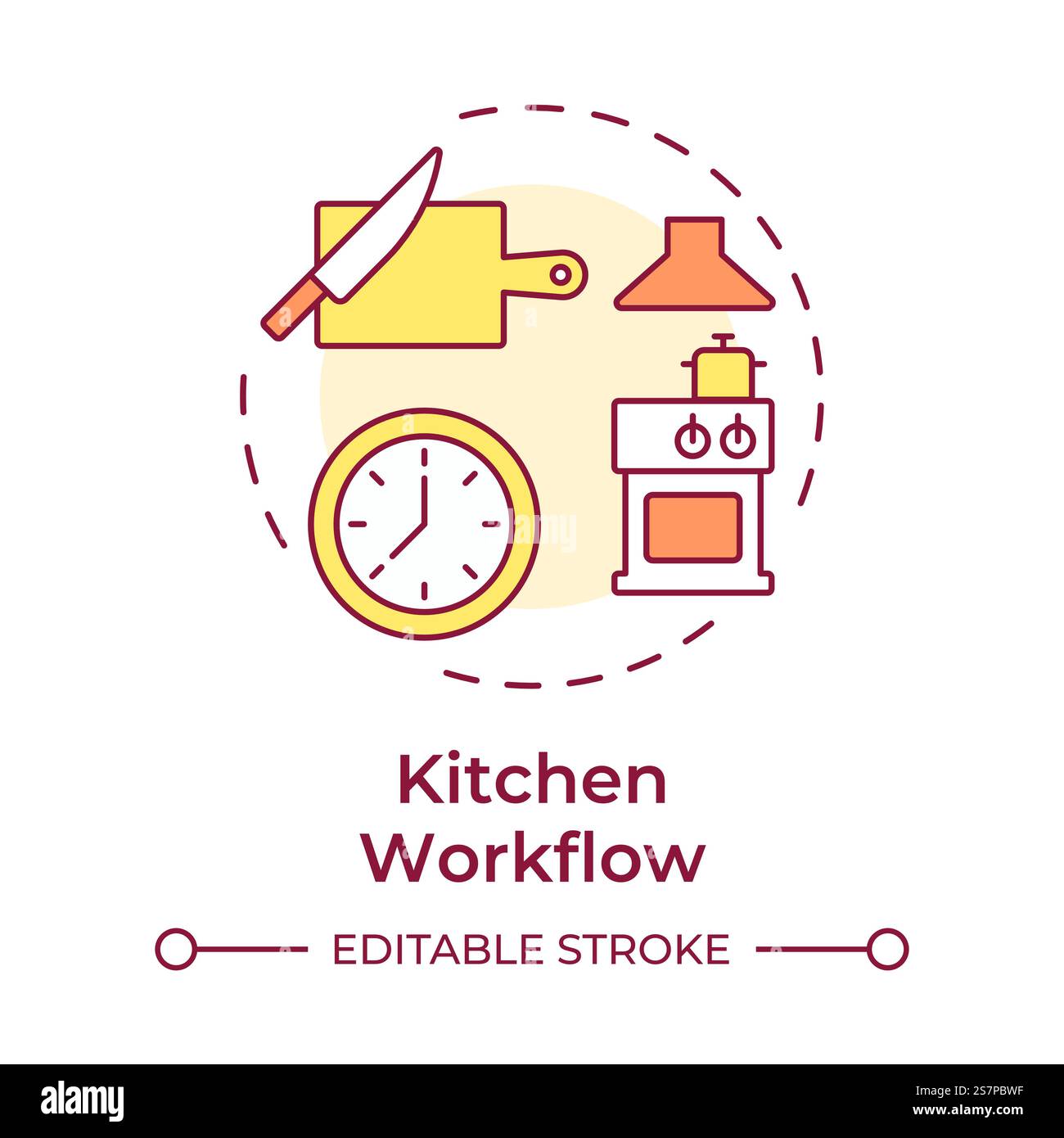 Restaurant startup costs multi color concept icon Stock Vector