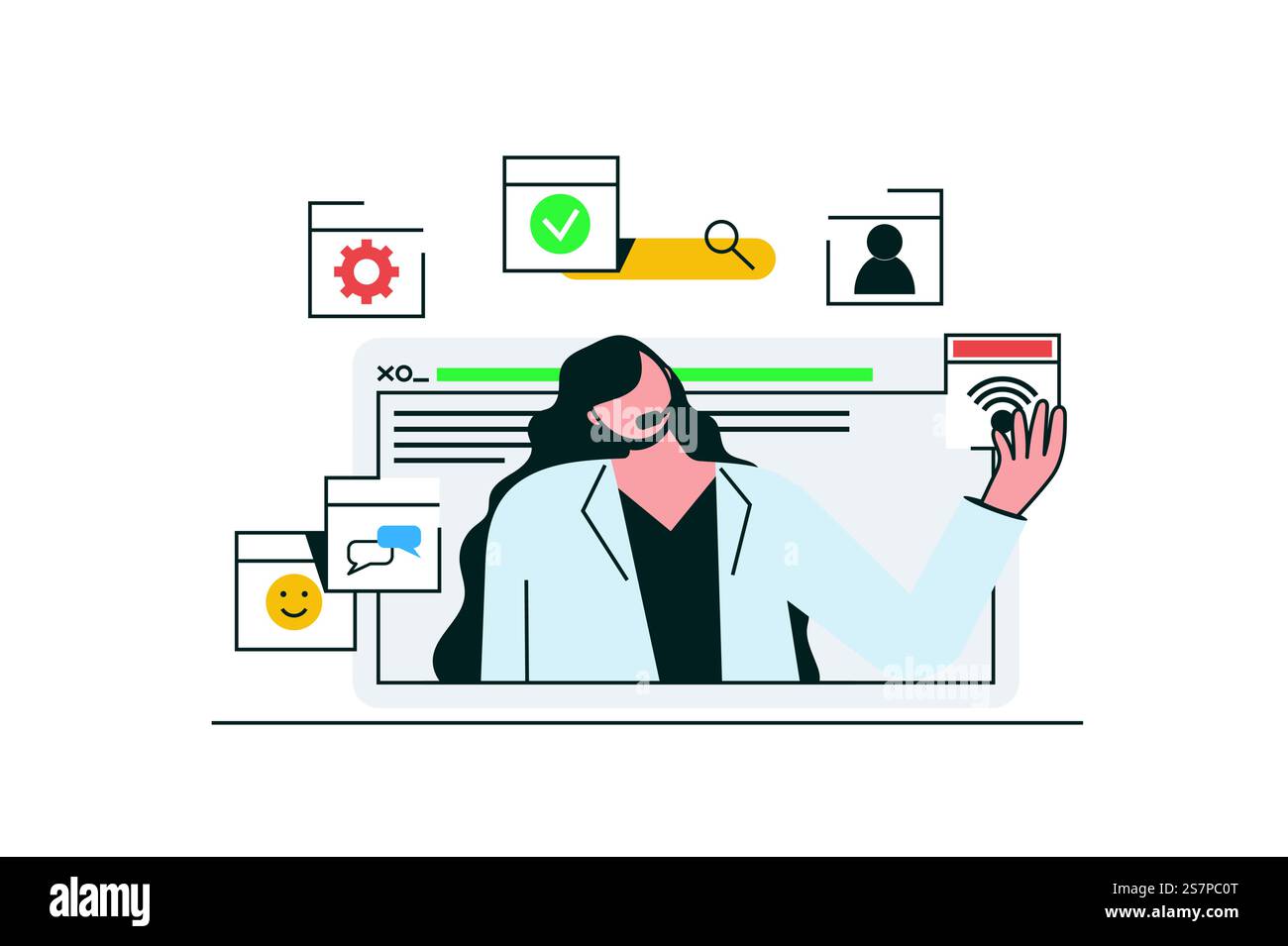 Helping clients Stock Vector Images - Alamy