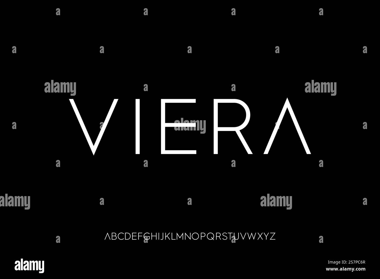 Elegant luxury minimal sans serif display font vector Stock Vector