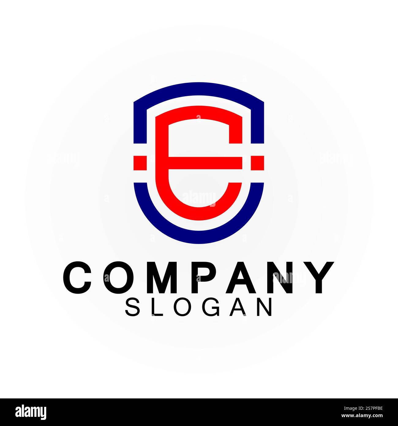 Abstract linear letter initial E shield logo icon design Stock Vector ...