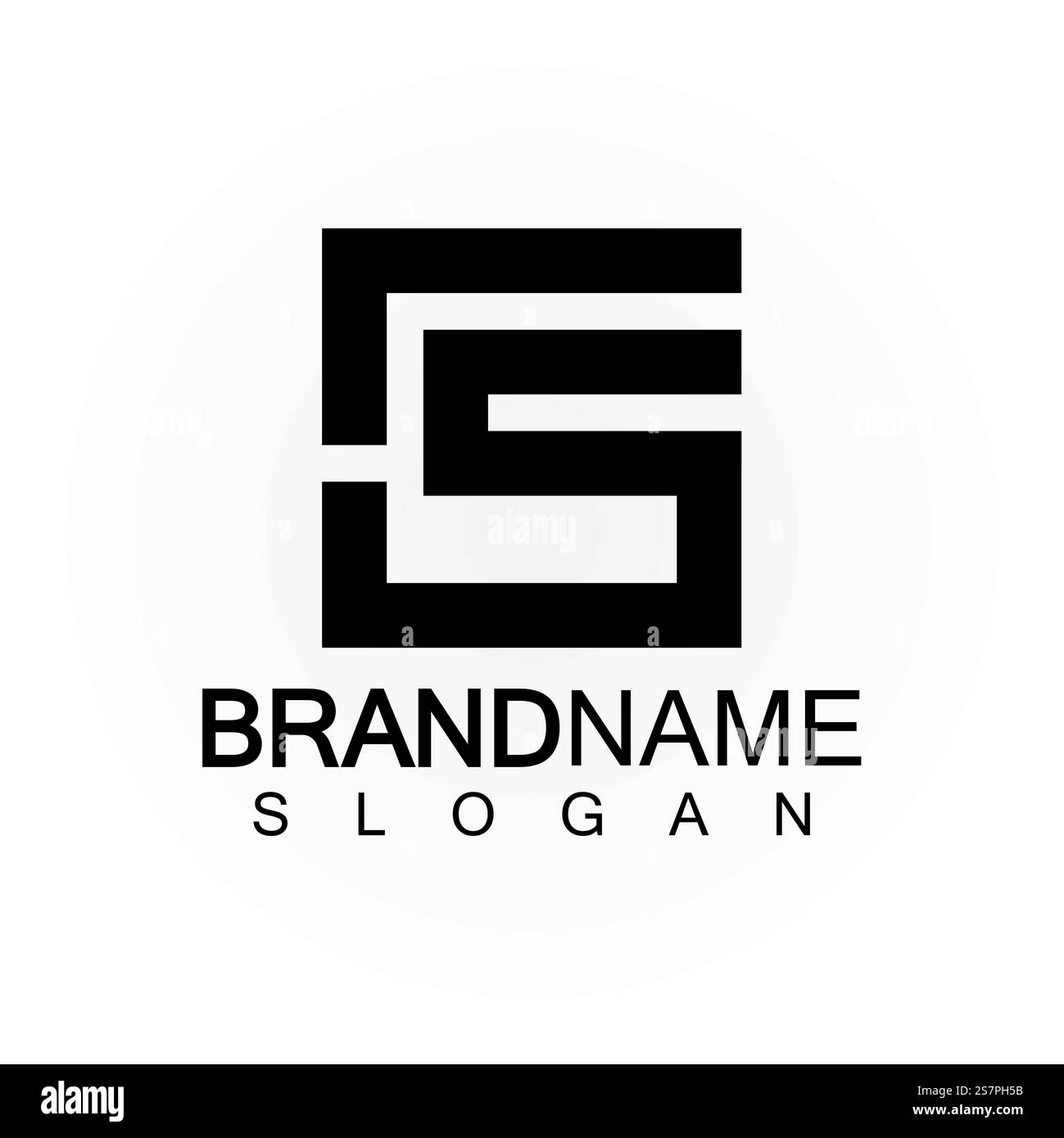 Alphabet letters monogram logo FS elegant and Professional black color ...