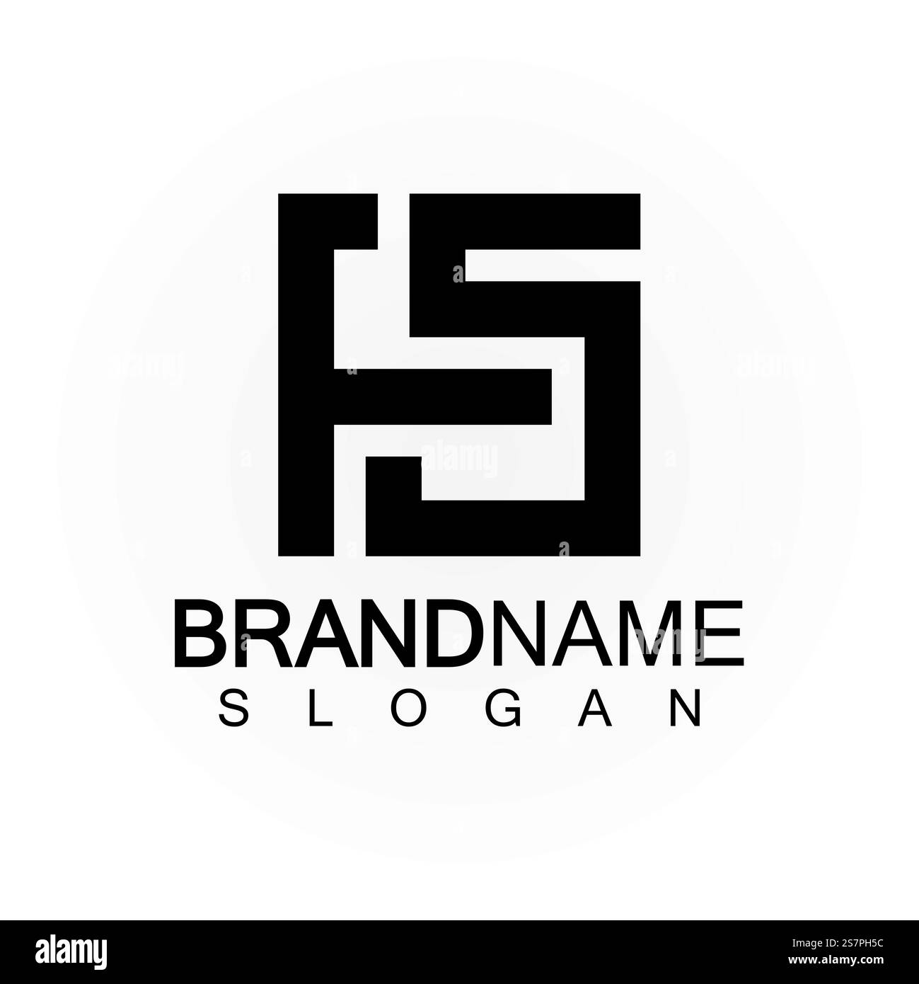 Alphabet letters monogram logo FS elegant and Professional black color ...