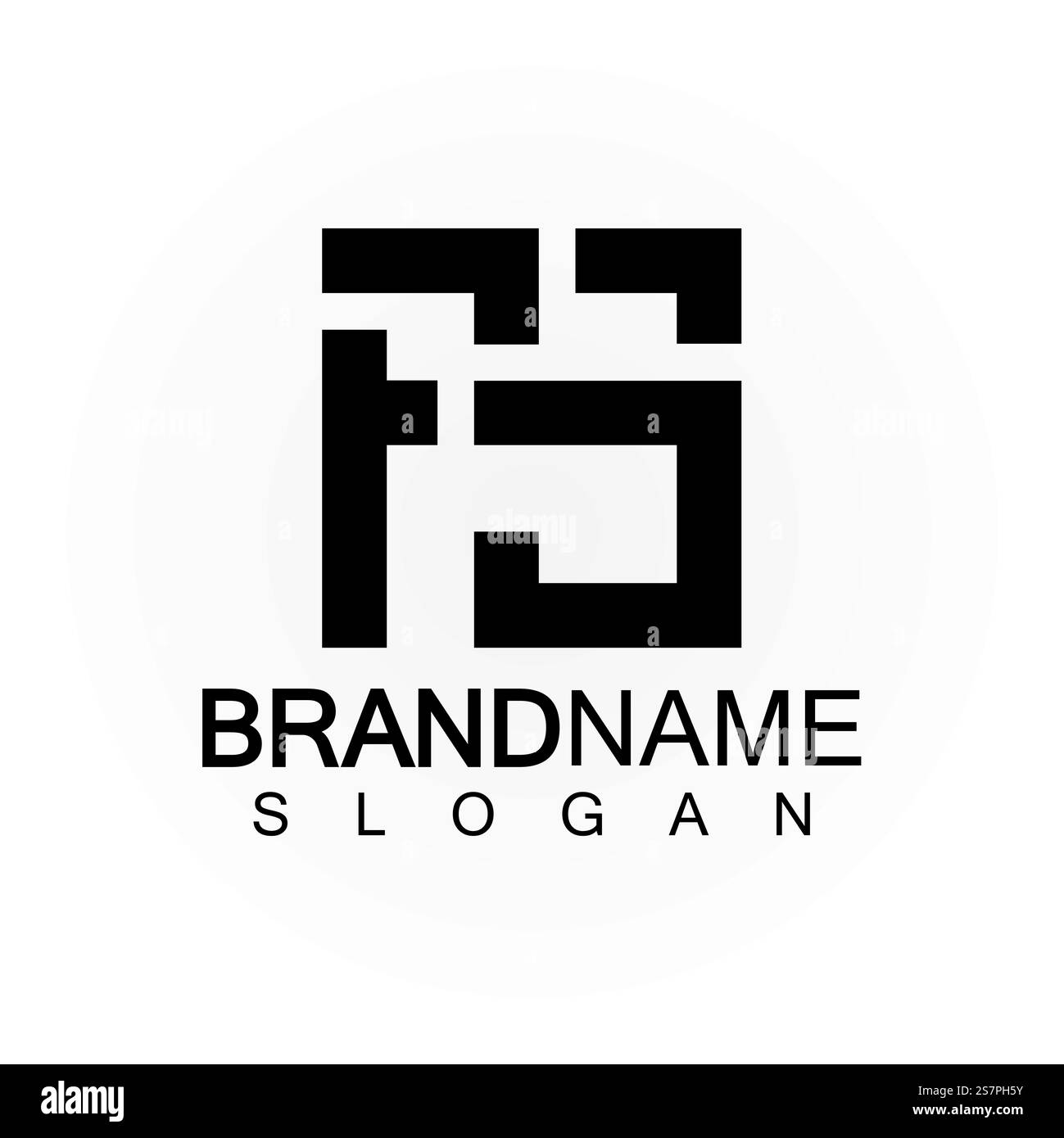 Alphabet letters monogram logo FS elegant and Professional black color ...