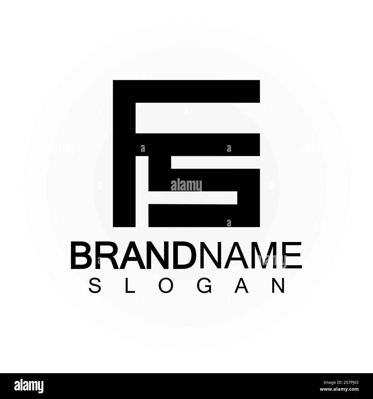 Alphabet letters monogram logo FS elegant and Professional black color ...