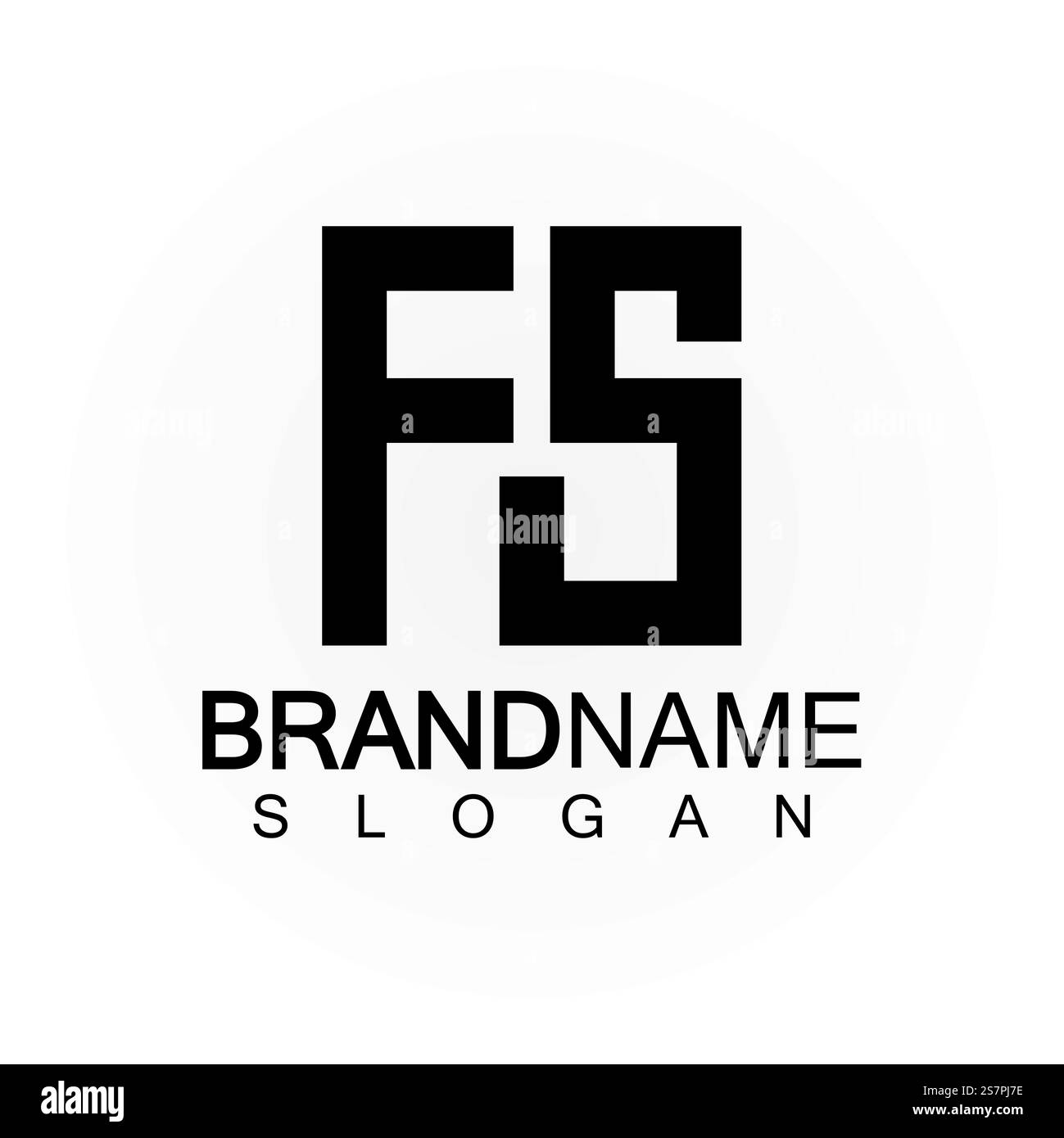 Alphabet letters monogram logo FS elegant and Professional black color ...