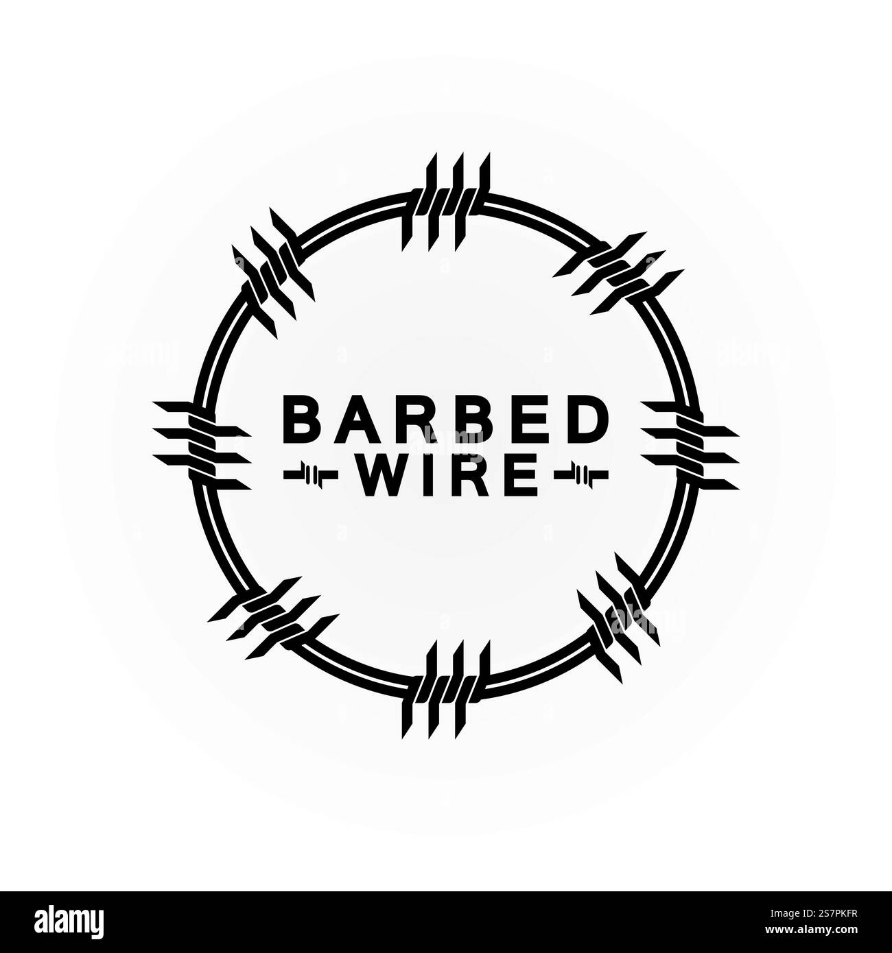 Circle black barbed wire logo design vector illustration Stock Vector ...