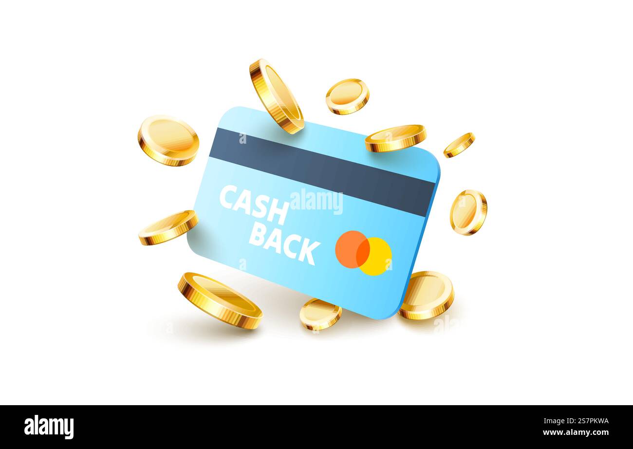 Cash back service, financial payment label. Vector illustration. Cash ...