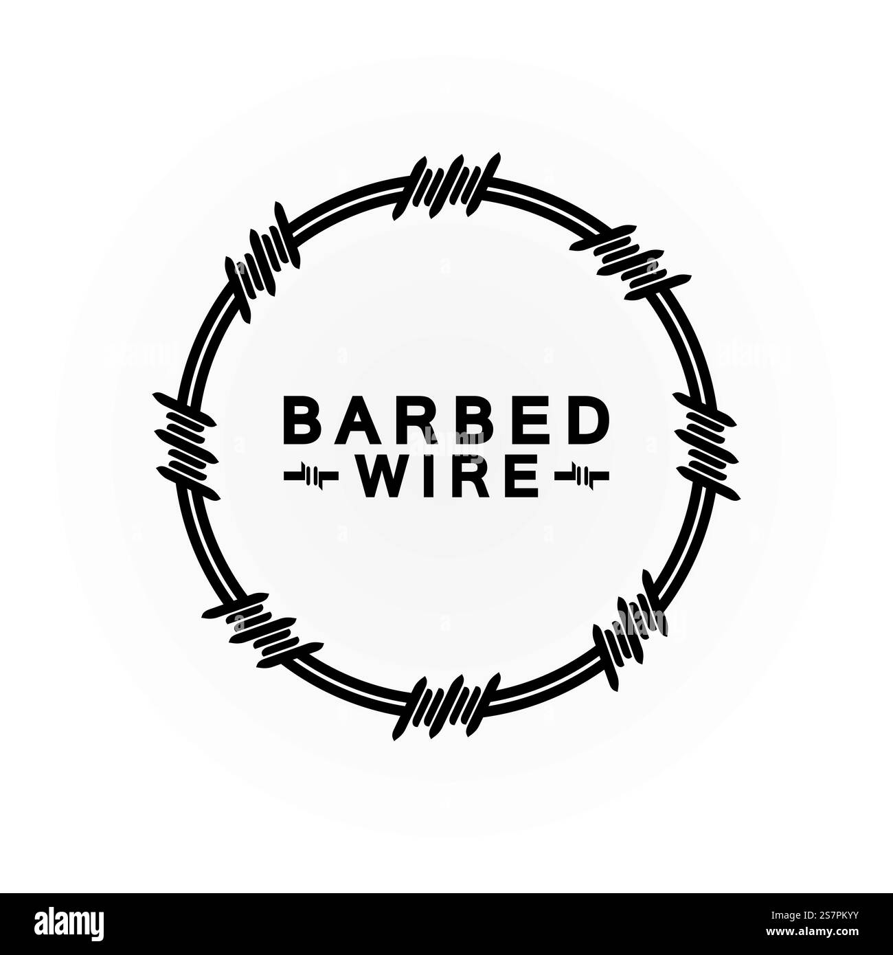 Circle black barbed wire logo design vector illustration Stock Vector ...